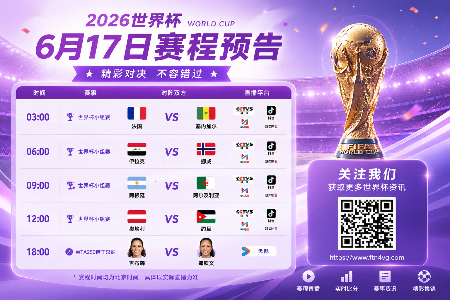 6月17号世界杯赛程